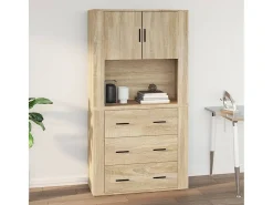 Armario de pared madera contrachapada roble sonoma 80x33x80 cm