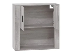 Armario de pared madera contrachapada gris Sonoma 80x33x80 cm