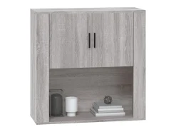 Armario de pared madera contrachapada gris Sonoma 80x33x80 cm