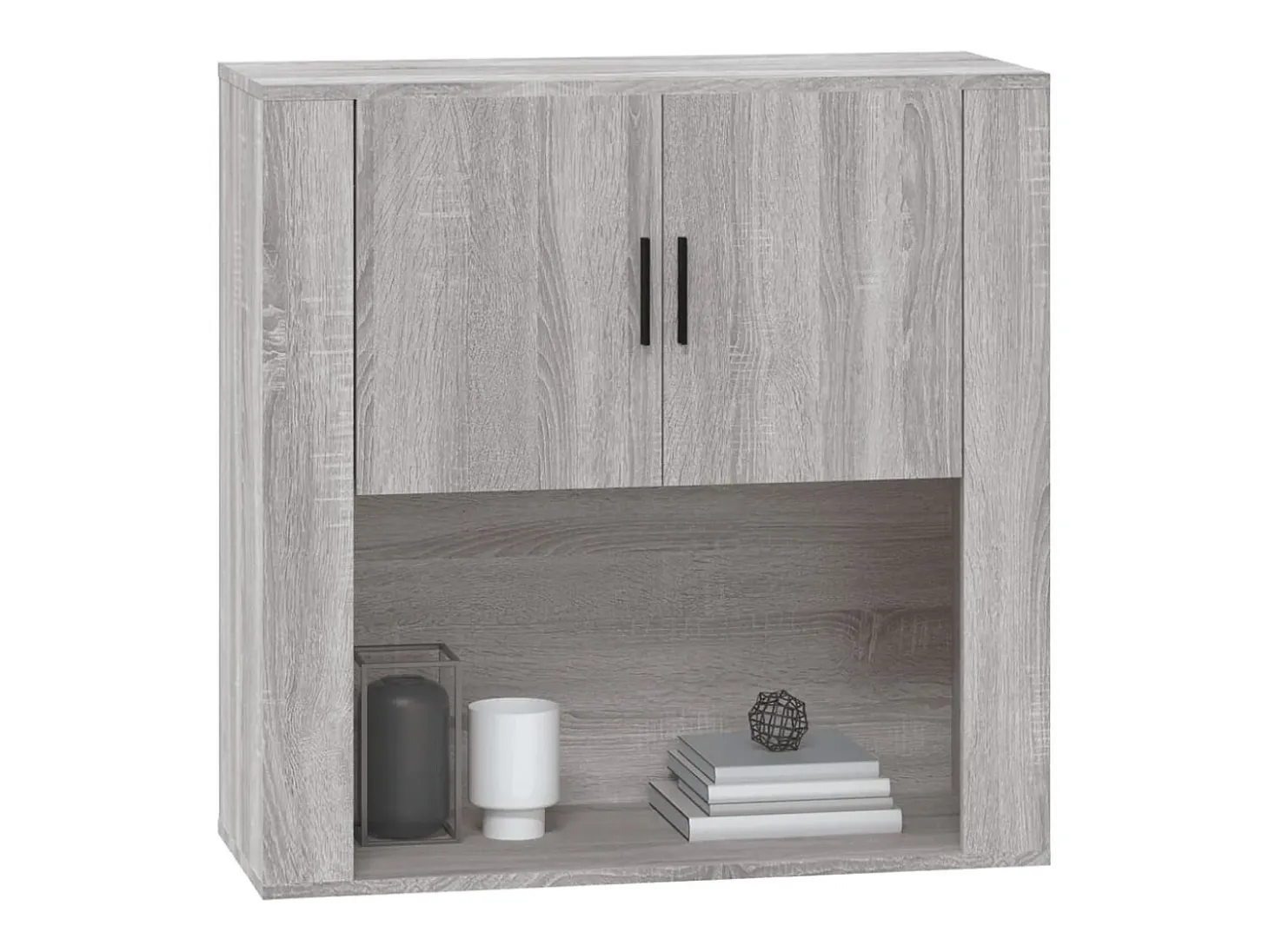 Armario de pared madera contrachapada gris Sonoma 80x33x80 cm