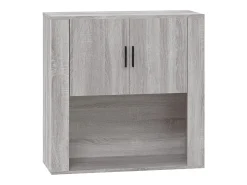 Armario de pared madera contrachapada gris Sonoma 80x33x80 cm