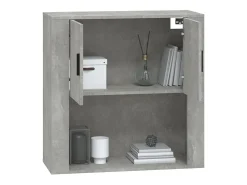 Armario de pared madera contrachapada gris hormigón 80x33x80 cm
