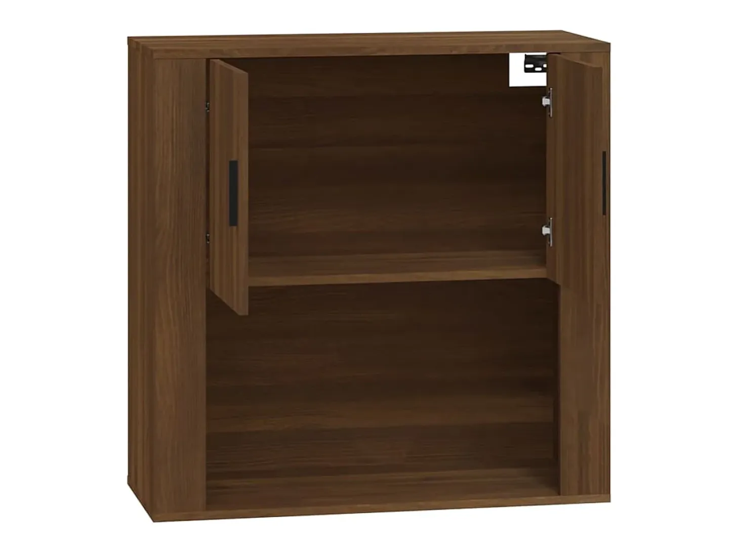 Armario de pared madera contrachapada marrón roble 80x33x80 cm