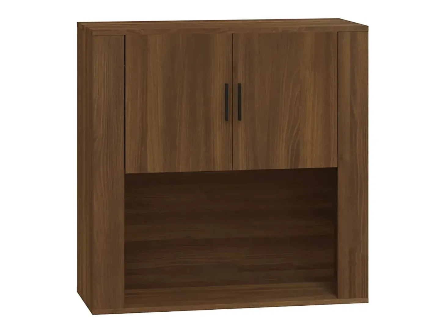 Armario de pared madera contrachapada marrón roble 80x33x80 cm