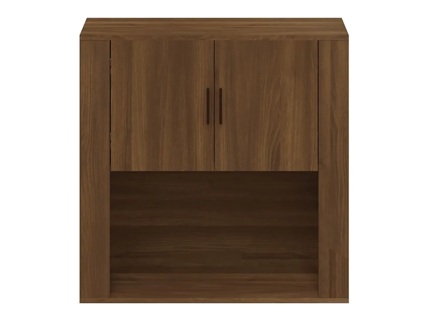Armario de pared madera contrachapada marrón roble 80x33x80 cm