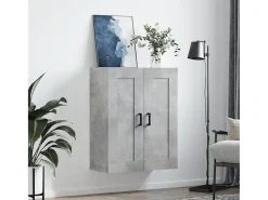 Armario de pared madera ingeniería gris hormigón 69,5x34x90 cm