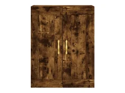 Armario de pared madera ingeniería roble ahumado 69,5x34x90 cm