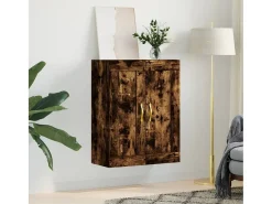 Armario de pared madera ingeniería roble ahumado 69,5x34x90 cm