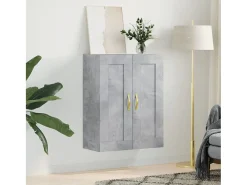 Armario de pared madera ingeniería gris hormigón 69,5x34x90 cm