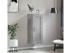 Armario de pared madera ingeniería gris hormigón 34,5x34x90 cm