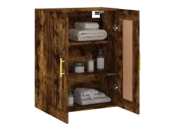 Armario de pared madera ingeniería roble ahumado 69,5x34x90 cm