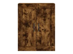 Armario de pared madera ingeniería roble ahumado 69,5x34x90 cm