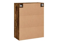 Armario de pared madera ingeniería roble ahumado 69,5x34x90 cm