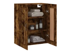 Armario de pared madera ingeniería roble ahumado 69,5x34x90 cm