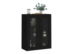 Armario de pared negro 69,5x34x90 cm