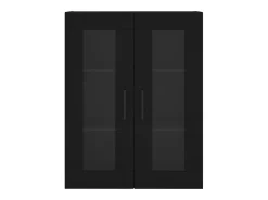 Armario de pared negro 69,5x34x90 cm