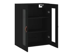 Armario de pared negro 69,5x34x90 cm