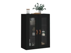 Armario de pared negro 69,5x34x90 cm