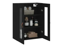 Armario de pared negro 69,5x34x90 cm