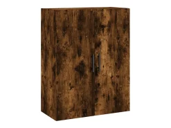 Armario de pared roble ahumado 69,5x34x90 cm