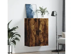 Armario de pared roble ahumado 69,5x34x90 cm