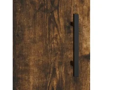 Armario de pared roble ahumado 69,5x34x90 cm