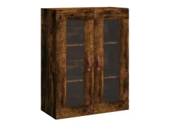 Armario de pared roble ahumado 69,5x34x90 cm