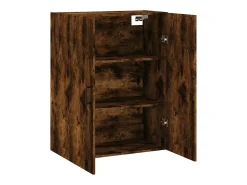 Armario de pared roble ahumado 69,5x34x90 cm