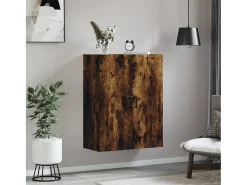 Armario de pared roble ahumado 69,5x34x90 cm