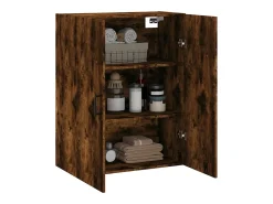 Armario de pared roble ahumado 69,5x34x90 cm