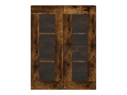 Armario de pared roble ahumado 69,5x34x90 cm