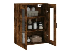 Armario de pared roble ahumado 69,5x34x90 cm