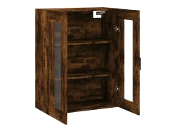 Armario de pared roble ahumado 69,5x34x90 cm