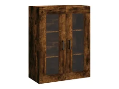 Armario de pared roble ahumado 69,5x34x90 cm