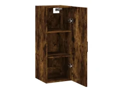 Armario de pared roble ahumado 34,5x34x90 cm