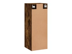 Armario de pared roble ahumado 34,5x34x90 cm