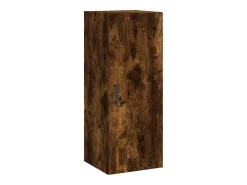 Armario de pared roble ahumado 34,5x34x90 cm