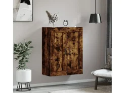 Armario de pared roble ahumado 69,5x34x90 cm madera de ingeniería