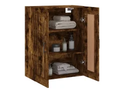Armario de pared roble ahumado 69,5x34x90 cm madera de ingeniería