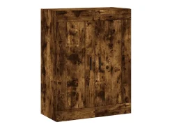 Armario de pared roble ahumado 69,5x34x90 cm madera de ingeniería