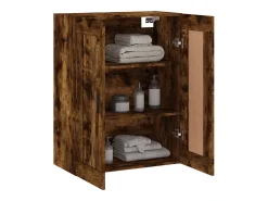 Armario de pared roble ahumado 69,5x34x90 cm madera de ingeniería