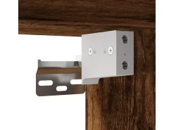 Armario de pared roble ahumado 69,5x34x90 cm madera de ingeniería