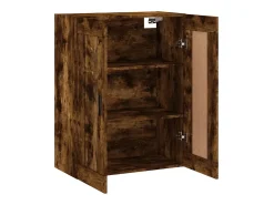 Armario de pared roble ahumado 69,5x34x90 cm madera de ingeniería