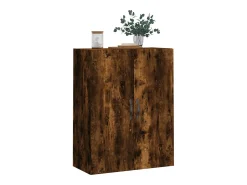 Armario de pared roble ahumado 69,5x34x90 cm madera de ingeniería