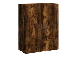 Armario de pared roble ahumado 69,5x34x90 cm madera de ingeniería