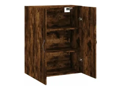 Armario de pared roble ahumado 69,5x34x90 cm madera de ingeniería
