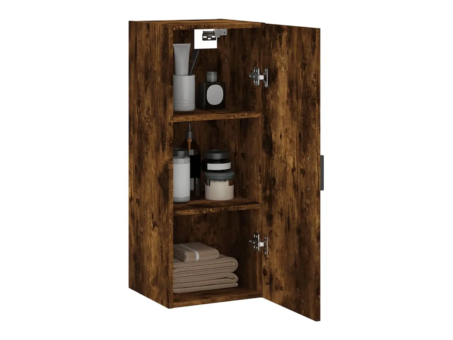 Armario de pared roble ahumado 34,5x34x90 cm