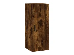 Armario de pared roble ahumado 34,5x34x90 cm