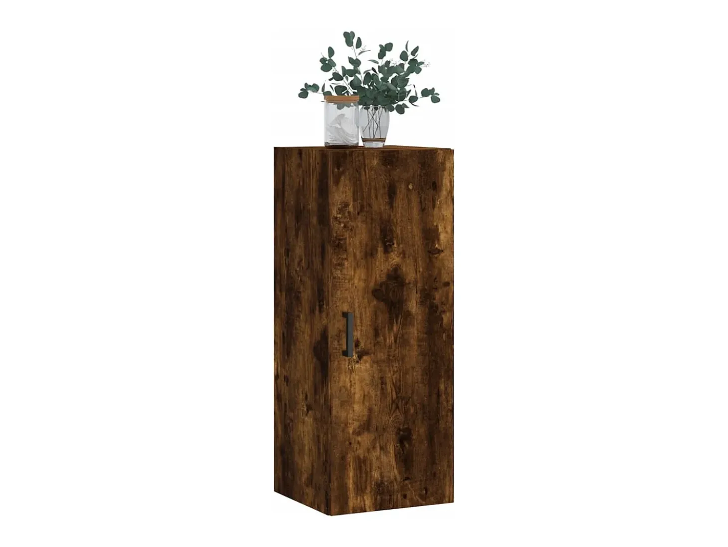 Armario de pared roble ahumado 34,5x34x90 cm