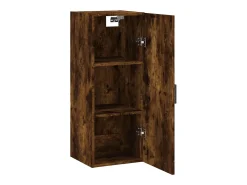 Armario de pared roble ahumado 34,5x34x90 cm
